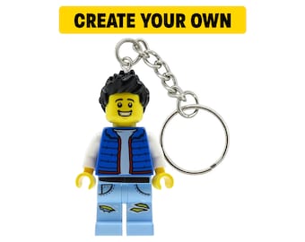 Personalized Figure Keychain – Custom LEGO® Minifigure Gift for Him or Her, Birthday or Christmas