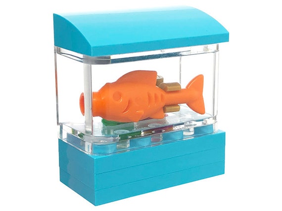 Minifigure Accessories: Aquarium With Fish & Flowers Model Made of
