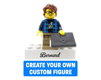 Programmer – Personalized LEGO® Figure – Custom Minifigure Gift for Coder, Developer – Birthday or Christmas