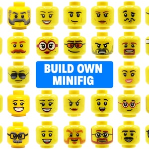 Build Your Own LEGO Minifigure Choose LEGO Minifigure Head and Make ...