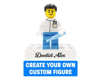 Dentist – Personalized LEGO® Figure – Custom Minifigure Gift for Appreciation, Birthday or Christmas