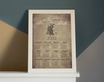 A4 Druckbarer Mittelalter Kalender 2023