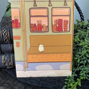 Cat Train Art Print