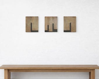 Minimalist Handmade Wall Art Set of 3 — ARQADIA