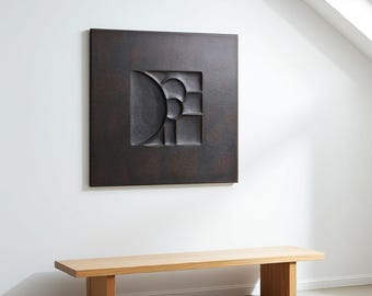PATTERNS series — Large Geometric Wall Sculptures in Matte Black