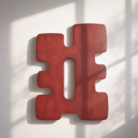 TREZE — Modern Abstract Wall Sculpture in Red Hues