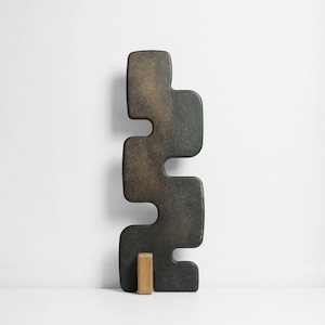 Handmade Wood Fibreboard Sculpture - QUATREUM | Artisan Home Decor | Bespoke Textured Earthy Finishes