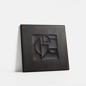 Handcrafted Black Geometric Wall Sculpture | Textured Abstract Art Piece – PATTERNS series