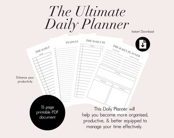 Daily Planner Printable | Small business planner, Business organiser, Schedule, Digital Business Planner, To do list, Planners, Digital