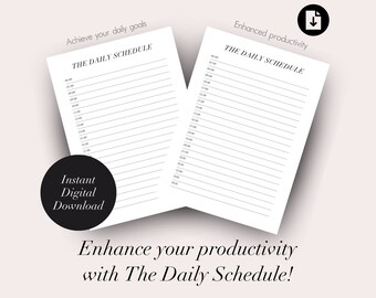 Daily Schedule | Planner, Printable, Small business planner, Business organiser, Business planning, Digital business planner, To do list