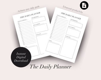Daily Planner Printable | Small business planner, Business organiser, Schedule, Digital Business Planner, To do list, Planners