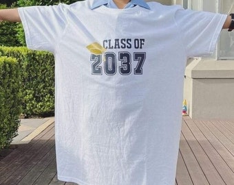 Milestone/ Keepsake Grow with me "Class of"  Graduation adult size custom T-shirt
