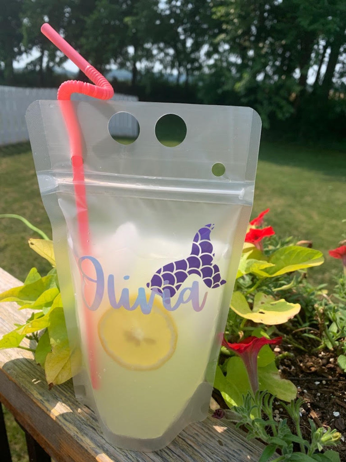 Reusable Kids Drink Pouches / Mermaid Drink Pouch / Dino Drink Etsy