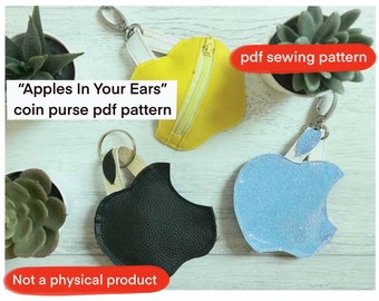 EarBud Pouch / Coin Purse  pdf Sewing Pattern l Downloadable / Printable Pattern with SVG files