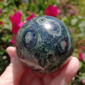 Large 68 MM Kambaba Jasper Crystal Spheres Insane Eyes & Patterns on these Spheres!  Great Polish Extremely High Quality Pieces  (1 of 3)