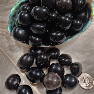 Gorgeous Apache Tear Crystal Tumbles Super High Quality High Polish Brilliant Translucence