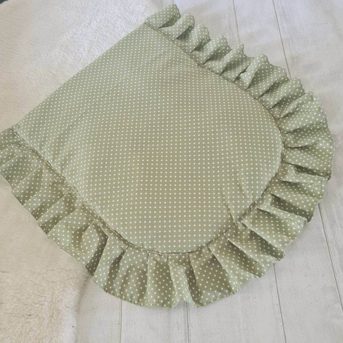 Moses Basket Fitted Sheet and matching Frill blanket Etsy