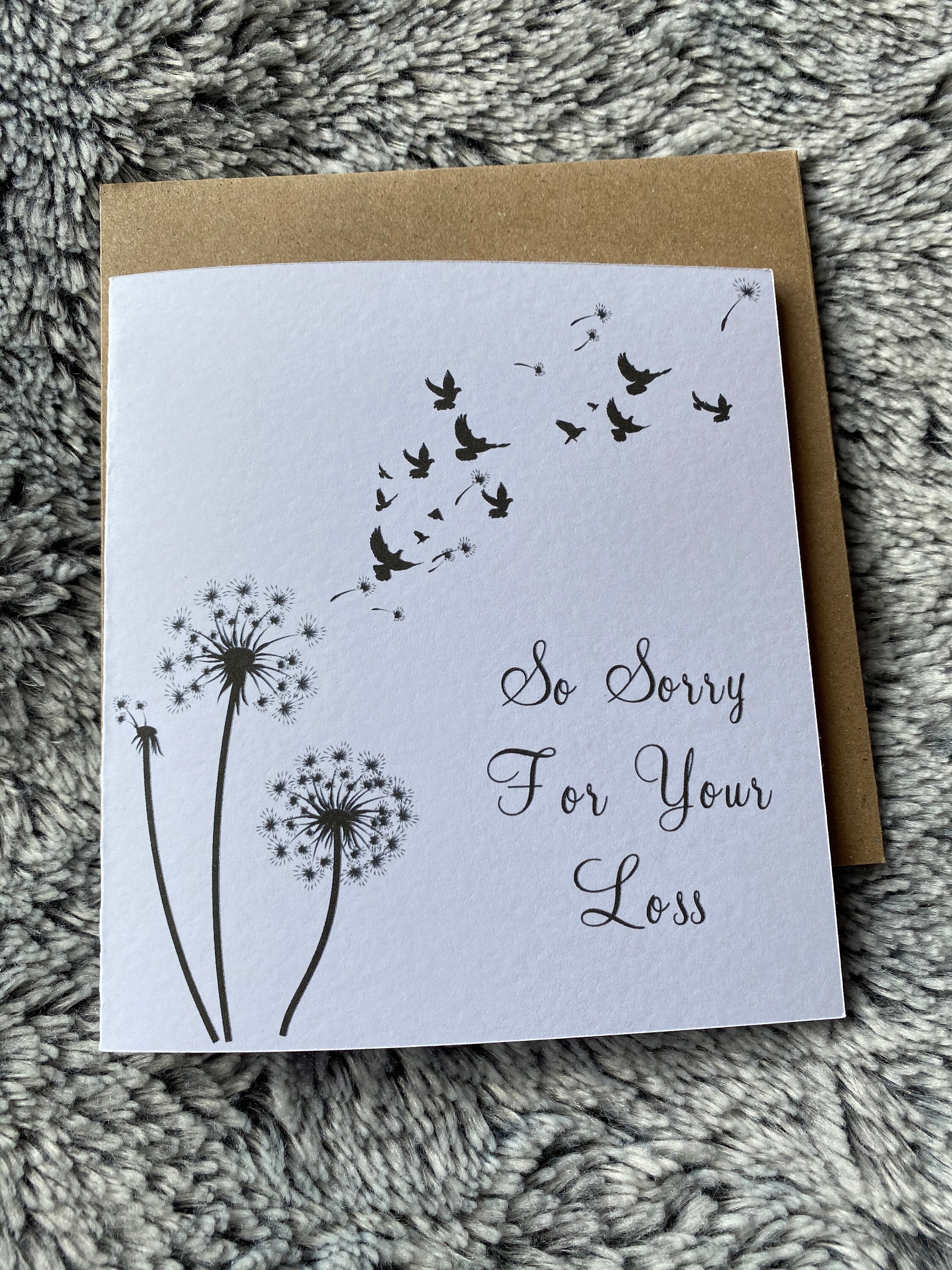 4 Pack of Condolence Cards Dandelion Thinking of you card Etsy.de