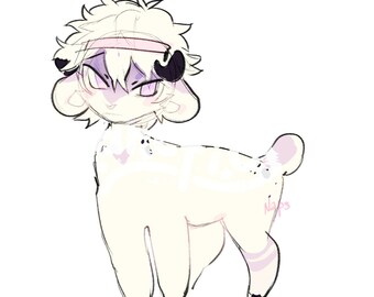 Furry fursona adopt 4 art pieces character for sale cute male shy goat adoptable fursona anthropomorphic feral furry fandom