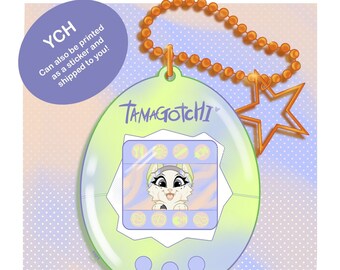Digital tamagotchi lurvig fursona YCH din karaktär här digital konst lurvig adoptera fursona konst lurvig beställning gamer lurvig ych