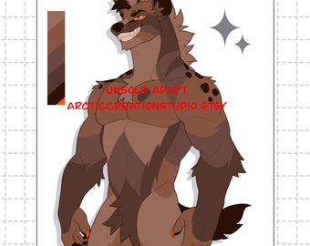 Furry Digital Download anthro male hyena reference Furry Adopts Fursona Adoptables Furry fandom Adopt Character Designs fursona