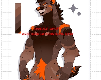 Furry Digital Download anthro male hyena reference Furry Adopts Fursona Adoptables Furry fandom Adopt Character Designs fursona