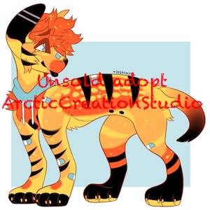 Digital furry adopt Download Furry Adopt orange tiger canine Fursona Adoptable Furry fandom Adopt Character Design Furry fursona character