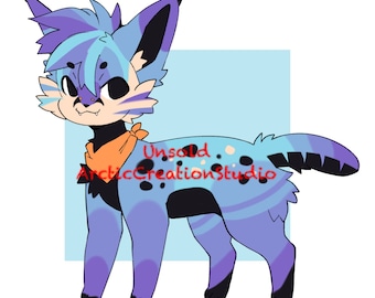 Furry adopt digital Download Furry Adopt feral canine blue cheap adopt Fursona Adoptable Furry fandom Adopt Character Design fursona