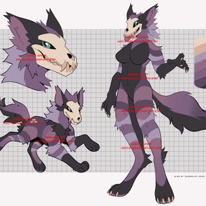 Furry adopt digital Download female skulldog reference adoptable furry adopt Fursona Adoptable Furry fandom Adopt Character Design fursona