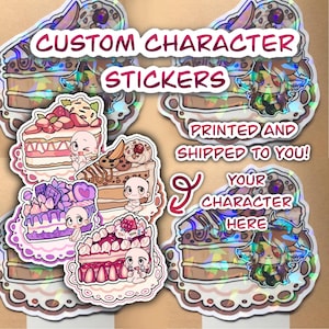 Pelzig und menschlicher physischer Aufkleber Kuchen Fursona Humanoider niedlicher kawaii Aufkleber Fursona Gebühr YCH digitale Kunst Aufkleber Geschenk