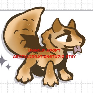 Furry adopt digital Download furry chibi brown gecko adoptable furry adopt Fursona Adoptable Furry fandom Adopt Character Design fursona