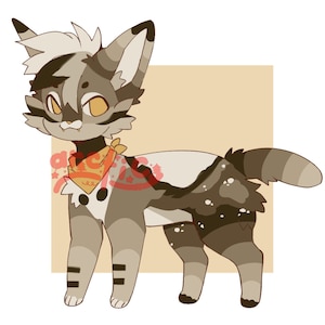 Furry adopt digital Descargar Furry Adoptar feral canine marrón barato adoptar Fursona Adoptable Furry fandom Adoptar Diseño de personajes fursona