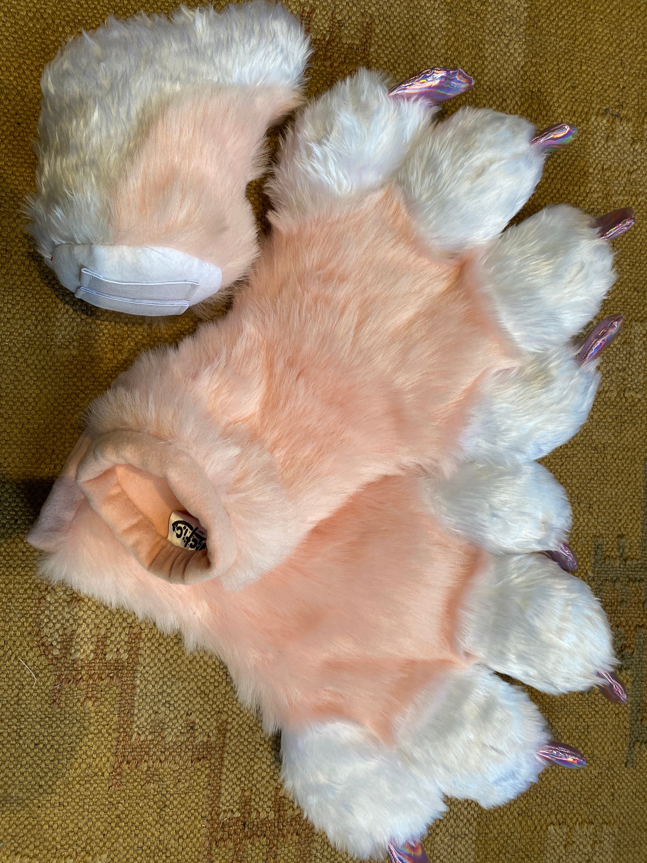 Fake Rabbit Paws Cute Stuffed Furry Fursona Hand Paws With Fake Leather Claws Fursuit ...
