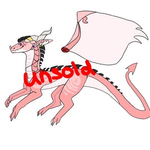 Furry fursona adopta 2 piezas de arte personaje en venta dragón macho rosado fursona adoptable antropomórfico salvaje furry fandom