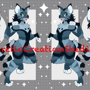 Furry adopt digital Download blue male feline reference adoptable furry adopt Fursona Adoptable Furry fandom Adopt Character Design fursona