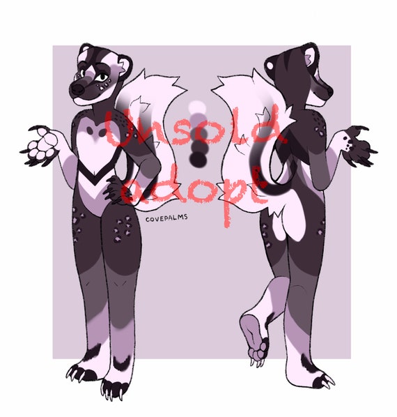 Digital Furry Adopt Download Skunk Canine Furry Adopts Fursona | Etsy