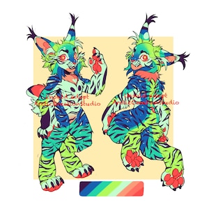 Furry adopt digital Download high quality tropical anthro blue furry adopt Fursona Adoptable Furry fandom Adopt Character Design fursona