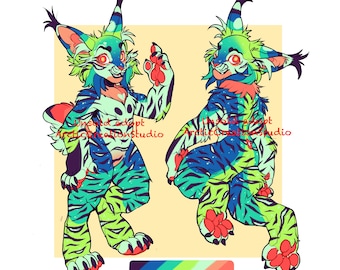 Furry adopt digital Download high quality tropical anthro blue furry adopt Fursona Adoptable Furry fandom Adopt Character Design fursona