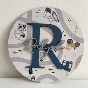 Vehicle/ Car  Name Plaque/ Vehicle themed decor/ Bedroom sign/