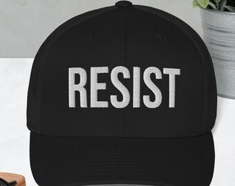 Resist Hat, Resist Trucker Cap, Protest Hat, Political Hat, Equality Hat