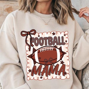Game Day voetbalshirt voor Game Day Sweatshirt voetbalseizoenshirt voetbal moeder cadeau voetbalwedstrijddag ronde hals