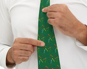 Golf Inspired Necktie For Men Custom Necktie For Golfer Gift Idea