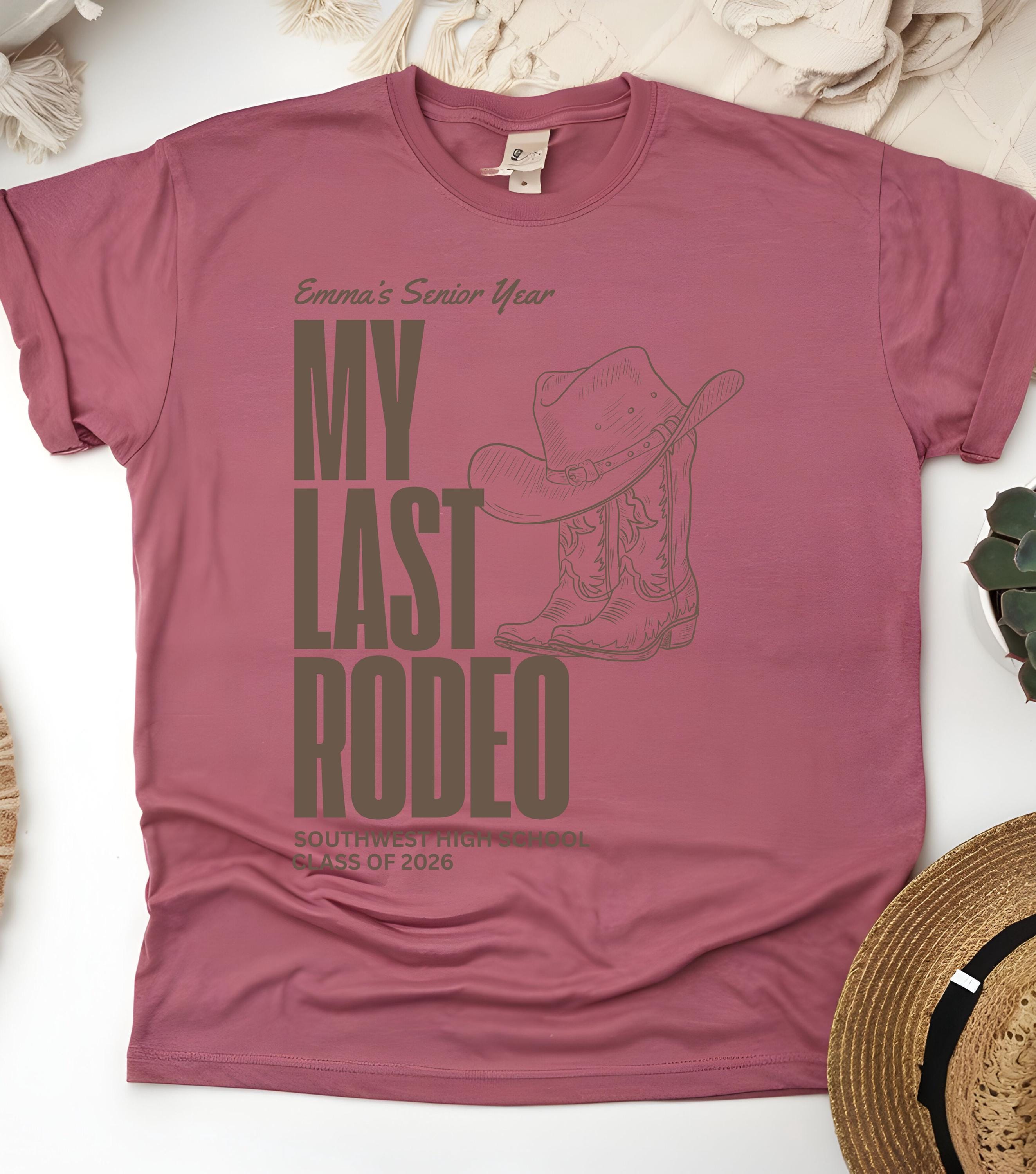 Personalized 2026 Senior Shirt Last Rodeo Senior Gift Class of 2026 ...
