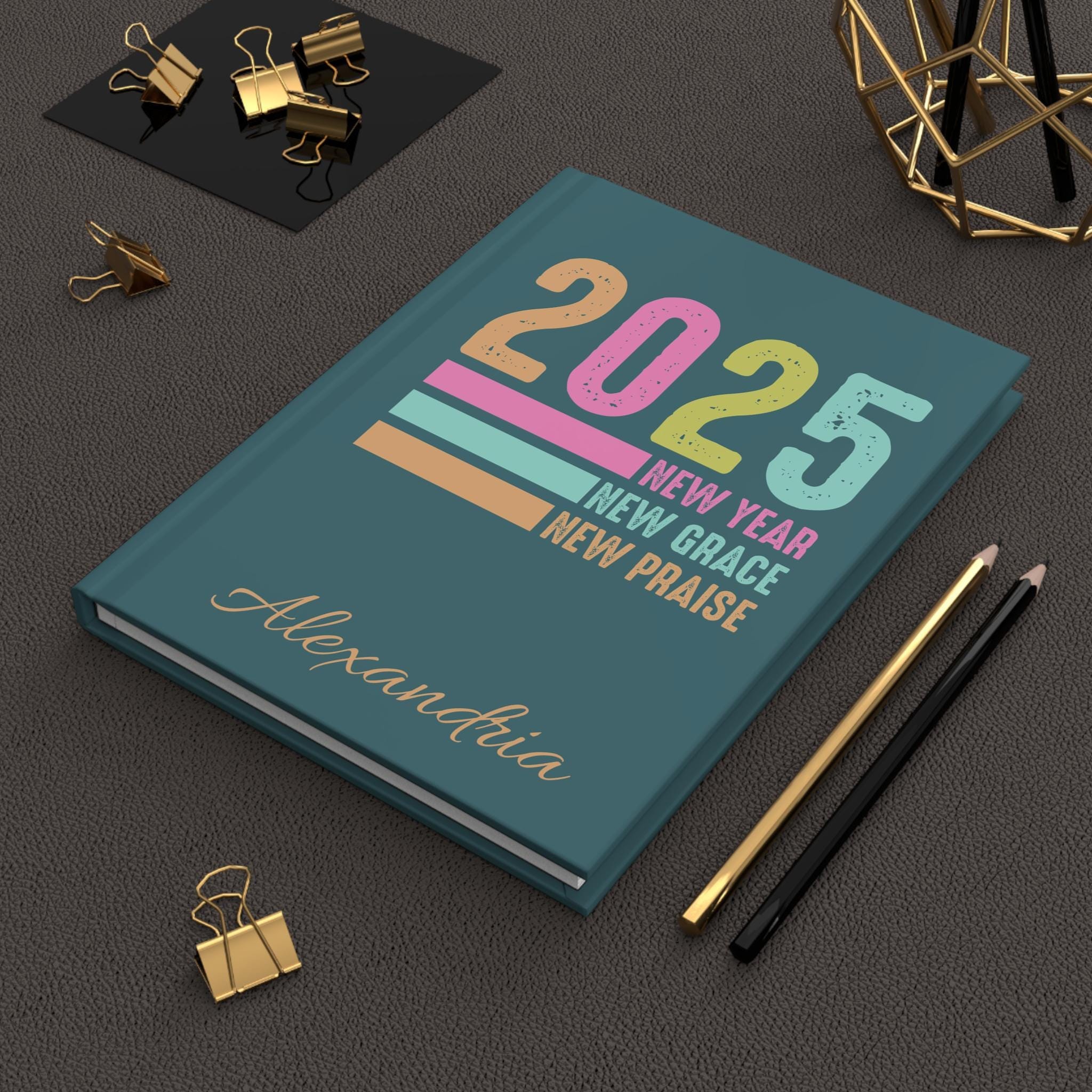2025 Hardcover Journal, Custom Prayer Diary, Personalized Writing Notebook, 2025 Planner Gift, Matte Cover