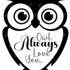 SVG mignon | SVG « hibou t&#39;aime toujours » | Hibou SVG