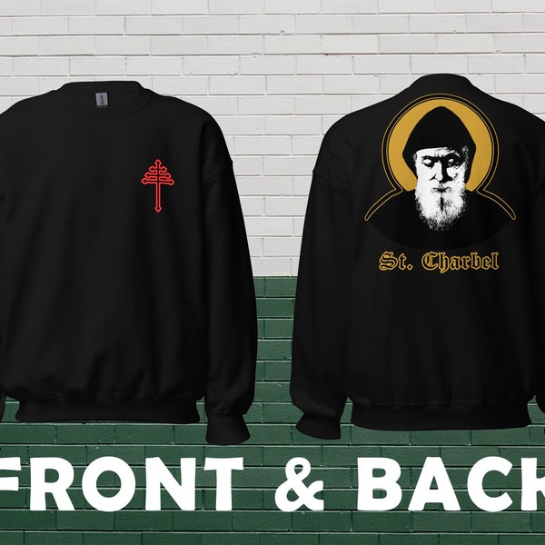 Saint Charbel + Maronite Cross Sweatshirt