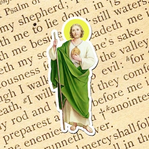 Saint Jude Vinyl Aufkleber, wasserdicht, UV-beständig, katholischer Aufkleber, religiöser Aufkleber, Saint Aufkleber, Apostel Jesus, St Jude Aufkleber
