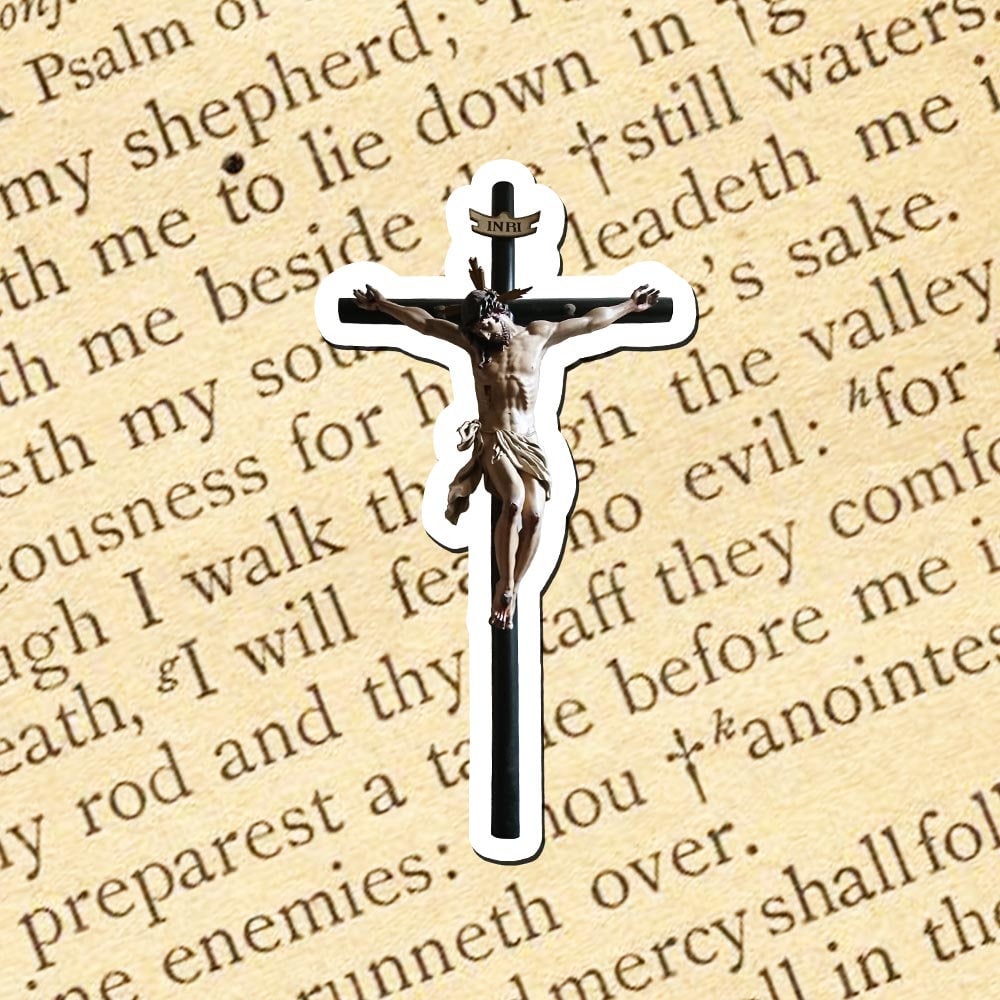 Croix de Lorraine en vinyle autocollant | Sticker croix patriarcale imperméable - France