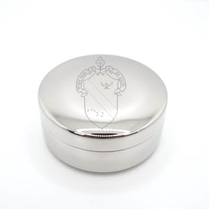 Alpha Phi Jewelry Box Organizer Storage Container Trinket Velvet Lined Silver Case Treasure Keepsake College Gift Sorority Accessory Small