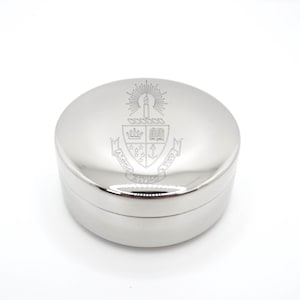 Sorority Jewelry Box Velvet Lined Silver Storage Trinket Greek Crest Keepsake Gift Graduation Idea College Memorabilia Engraved Alpha Sigma